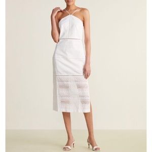 J CREW Women’s White String Halter Dress In Eyelet
